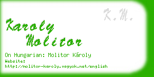 karoly molitor business card
